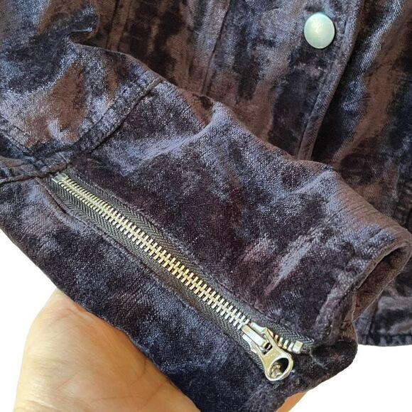 Free People Dusk Till Dawn Black Velvet Jacket - Picture 8 of 12